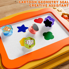Ci Vetch shape stamps help kids learn forms while drawing.
