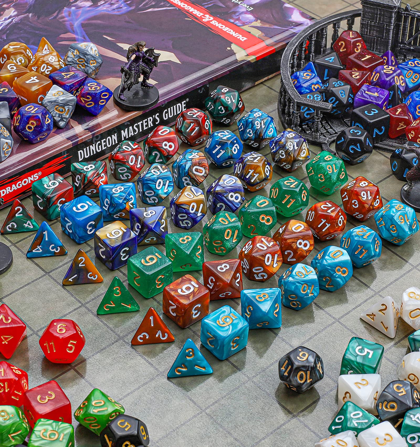 CiaraQ acrylic dice close-up showing durable, lightweight build