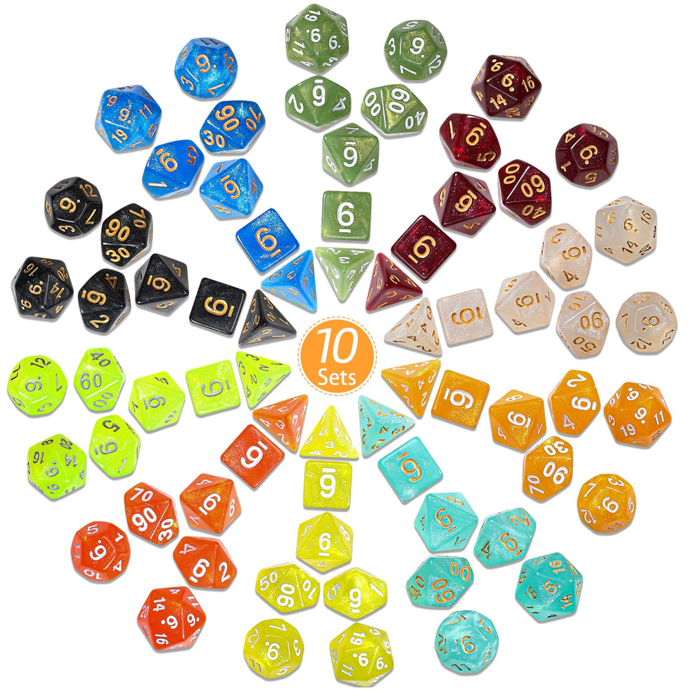 CiaraQ D20 and D12 dice in monochrome for clear in-game visibility.