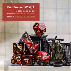 CiaraQ double-color dice show color-coded options for gameplay.