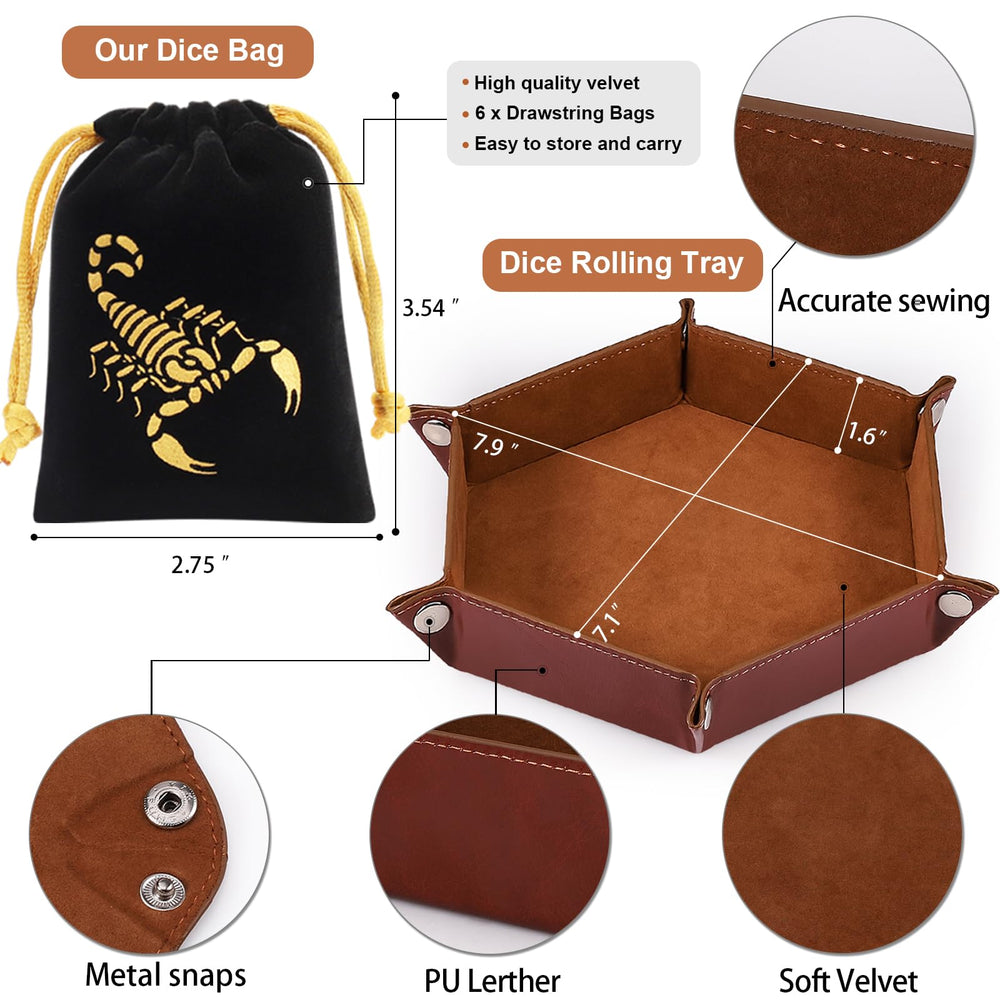 CiaraQ velvet dice pouches illustrating portable storage and organization