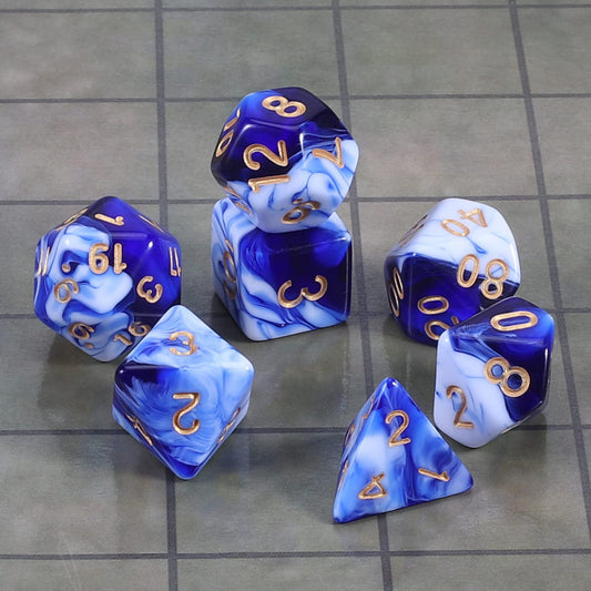 CiaraQ blue velvet dice bag protecting dice between sessions