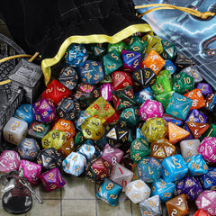 Six double-color CiaraQ dice sets for visual variety.