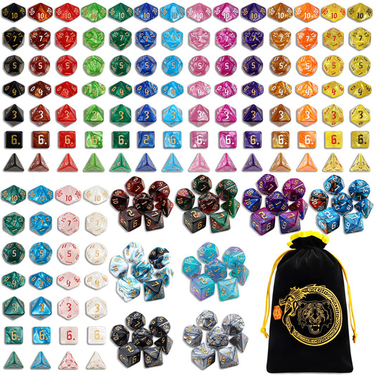 CiaraQ DND dice set with 182 pieces in a single collection.