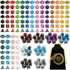 CiaraQ DND dice set with 182 pieces in a single collection.