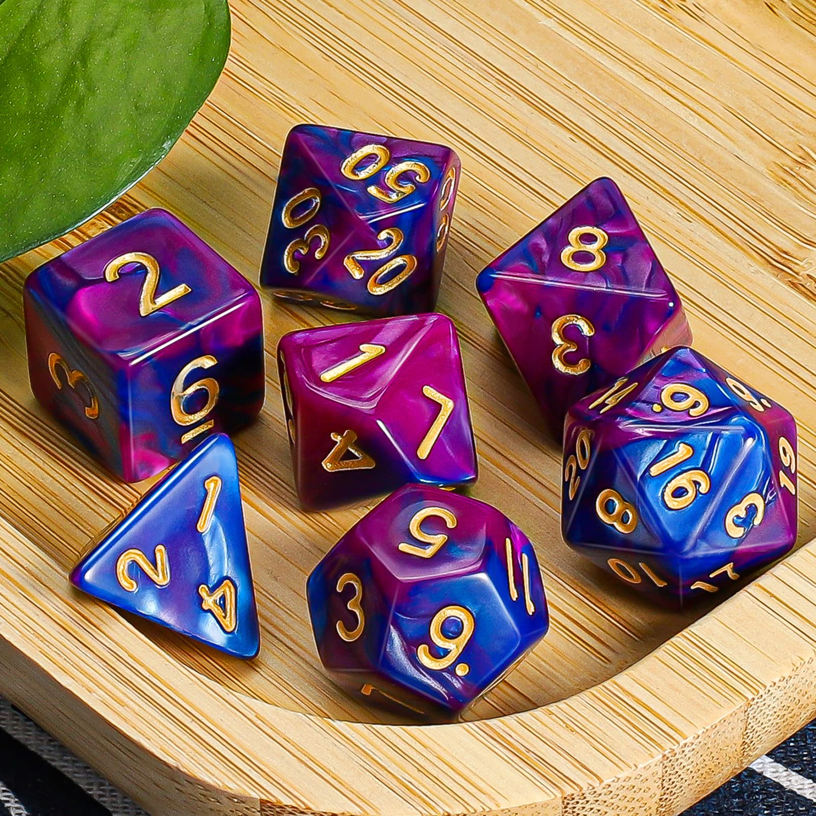CiaraQ DND polyhedral dice set with D10 0-9: fast tens and tallies
