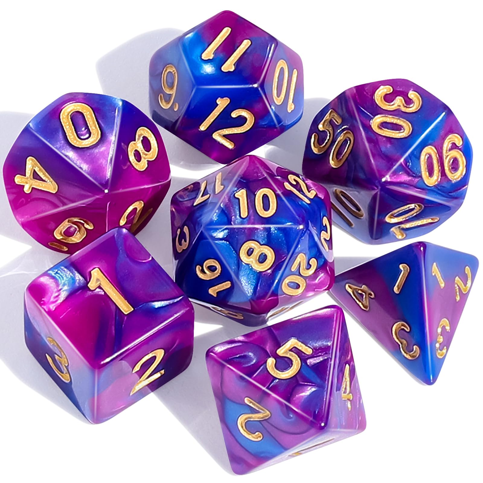 CiaraQ DND polyhedral dice set with D20: precise, readable dice for campaigns
