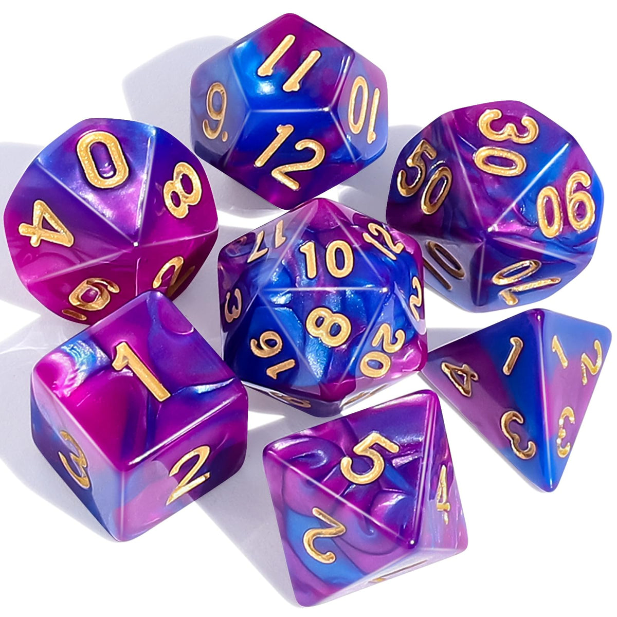 CiaraQ DND polyhedral dice set with D20: precise, readable dice for campaigns