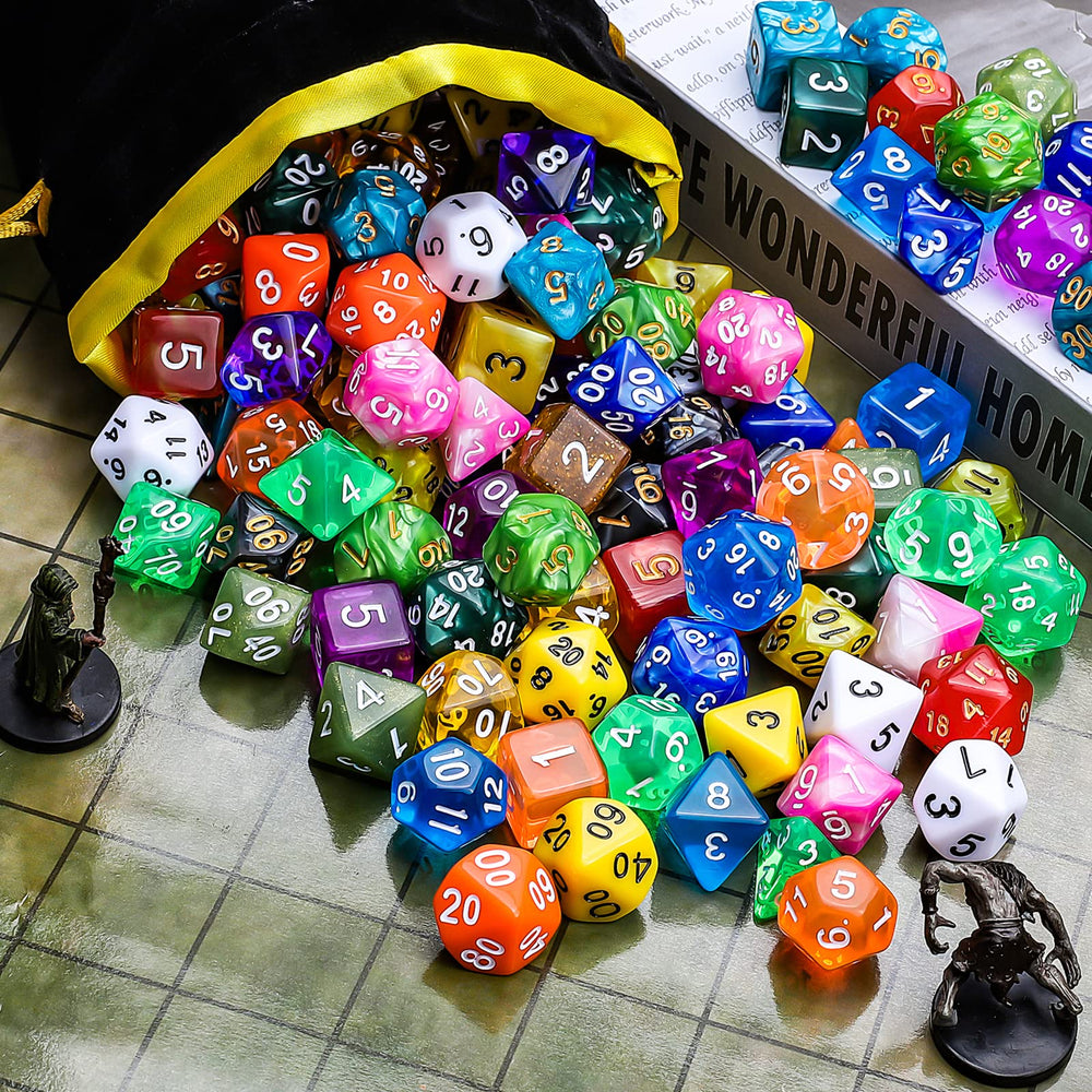 CiaraQ big black drawstring bag for dice storage.