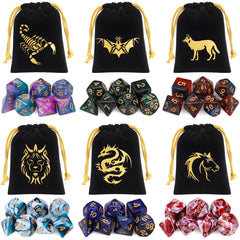 CiaraQ dice close-up with golden engraved numbers for quick readability