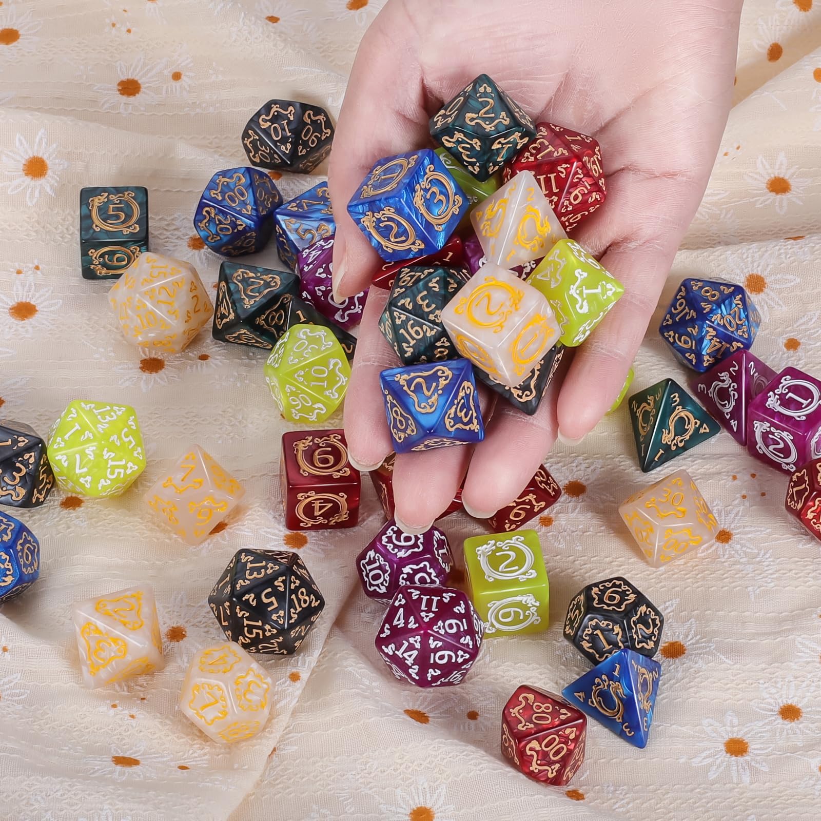 CiaraQ polyhedral D10 percentile die with clear numerals for percentile rolls.