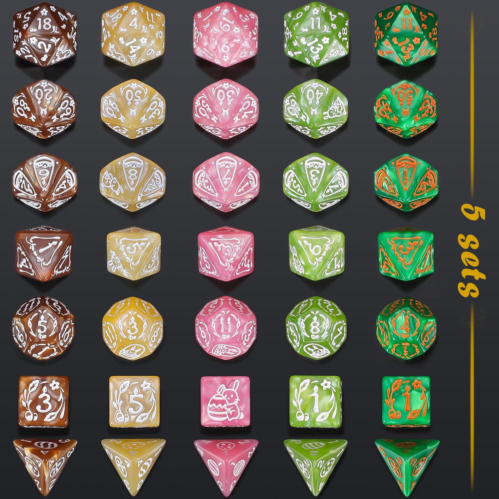 CiaraQ polyhedral dice set with d10 focus for versatile roll options