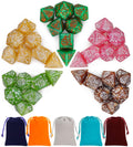 CiaraQ polyhedral dice set with d20 focus for epic D&D sessions