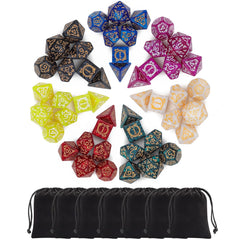 CiaraQ polyhedral D4 die in vibrant multi-color for precise damage rolls.