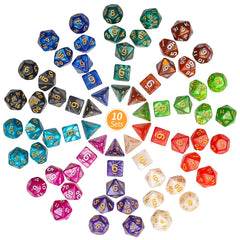 CiaraQ polyhedral d6 dice close-up with high-contrast digits for readability.
