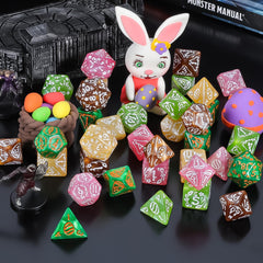 CiaraQ polyhedral dice set with d8 focus for varied checks