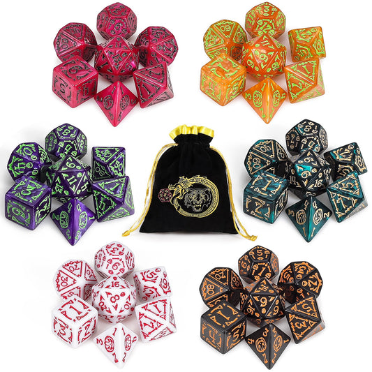 CiaraQ Halloween polyhedral dice set with D20 for immersive gameplay.