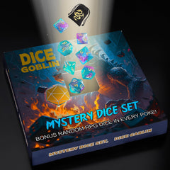Full 9-dice polyhedral set by CiaraQ with readable numbers.