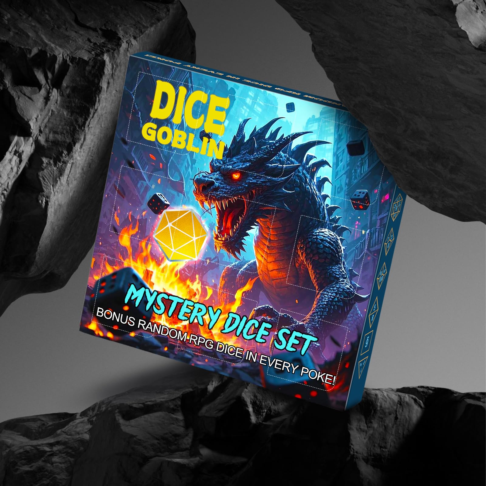 Includes random dice bag for extra surprise and variety.