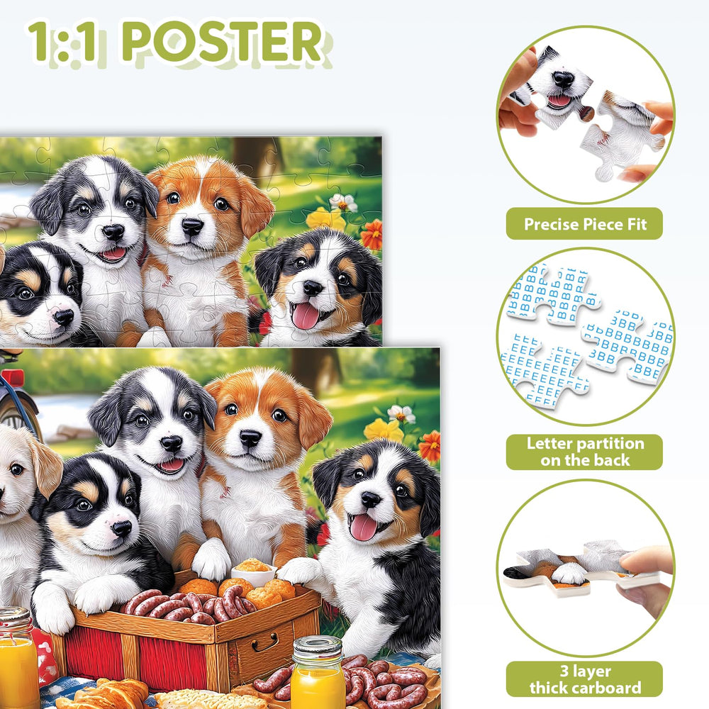 Ciavotie puzzle pieces close-up shows large pieces for easy grasp by kids