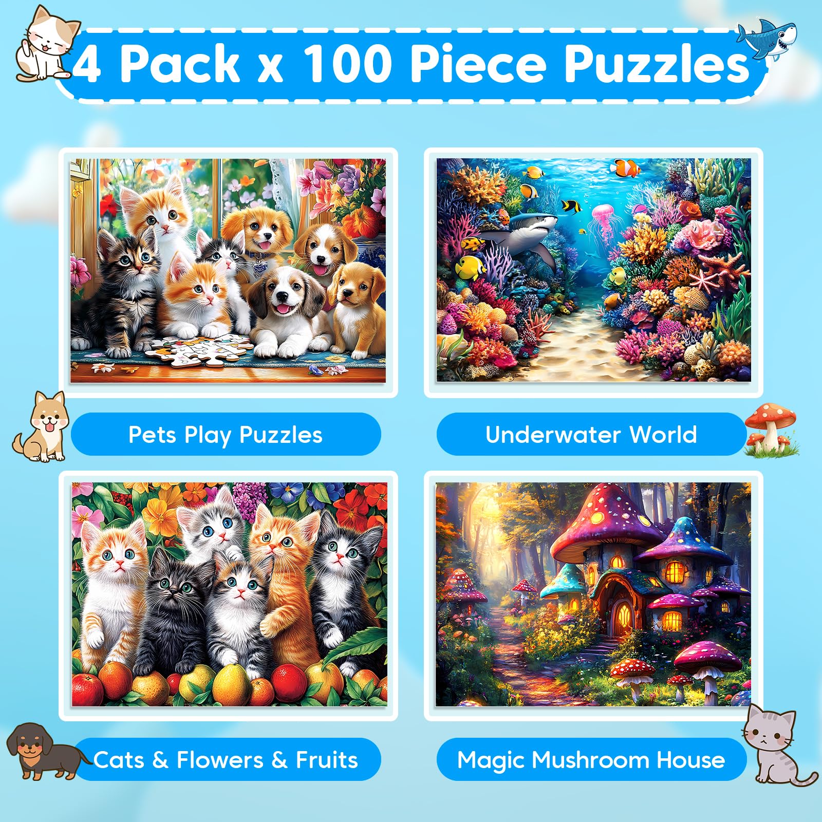 Ciavotie underwater world puzzle features vibrant sea creatures for focus