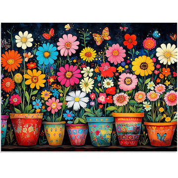 Ciavotie wildflowers 500-piece puzzle box ready for relaxing weekend fun.