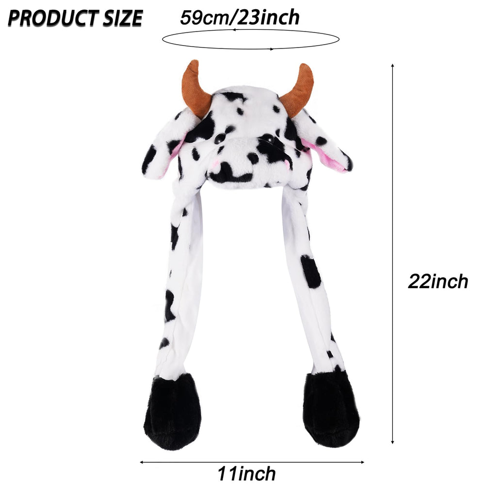 CICITOYWO comfy beanie-style cow hat fits many heads
