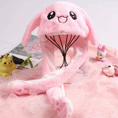 CICITOYWO holiday party look with pink rabbit hat for festive photos.