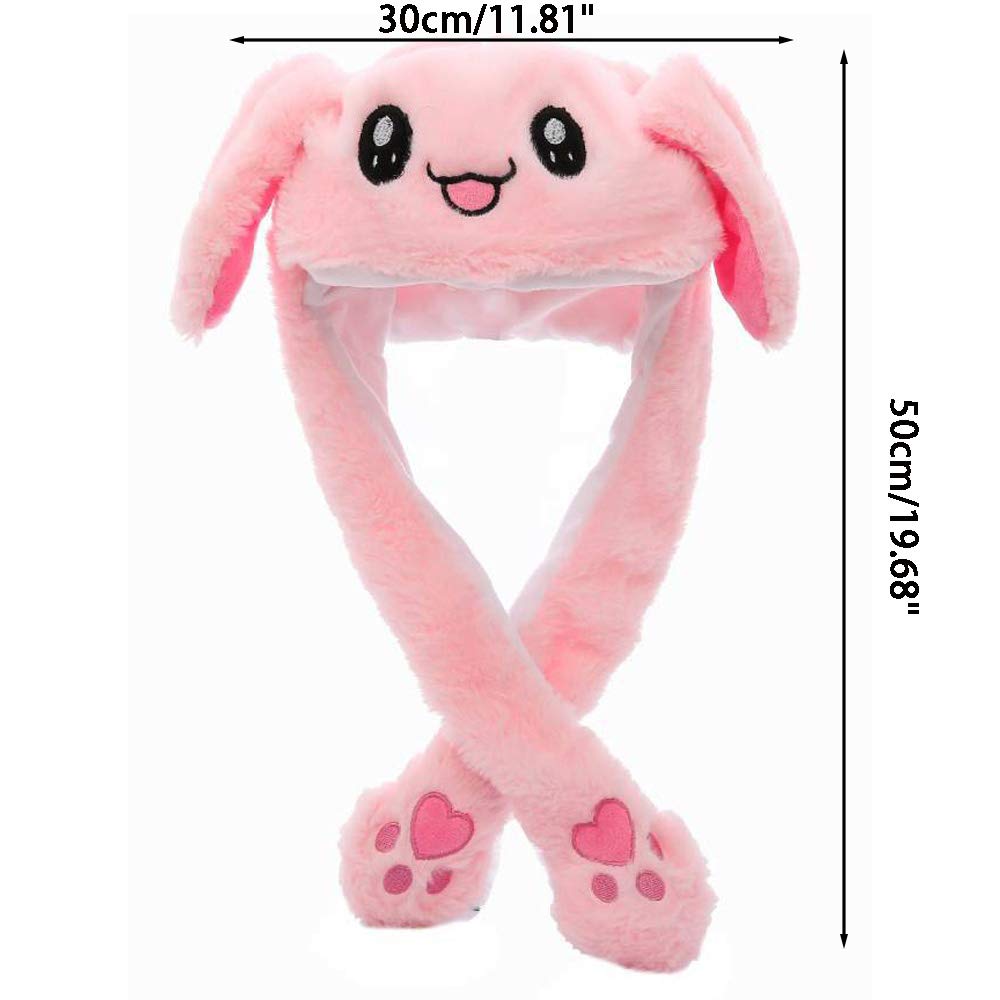 CICITOYWO plush bunny hat ears close-up highlights soft plush feel.