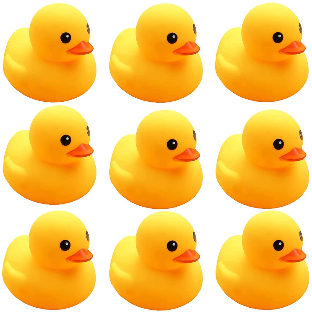 CICITOYWO yellow rubber ducks on bath tub for playful bath time