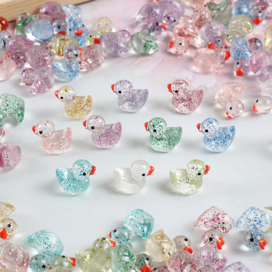 Cidinge ten-color sequin ducks add sparkle to dollhouses