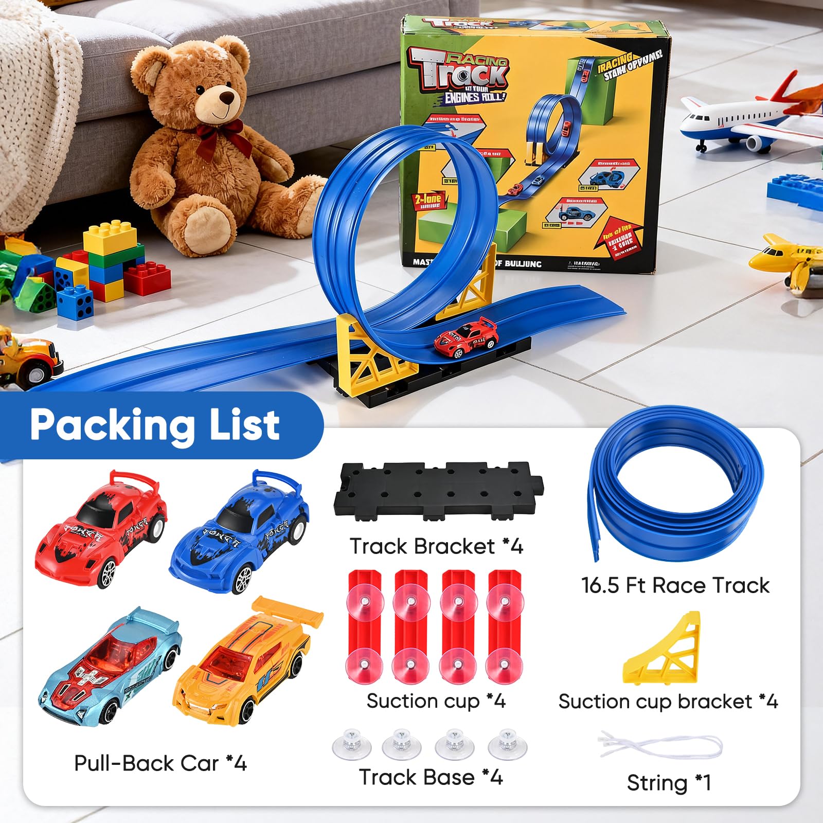 Cieex durable non-toxic TPR track with smooth edges for safe play