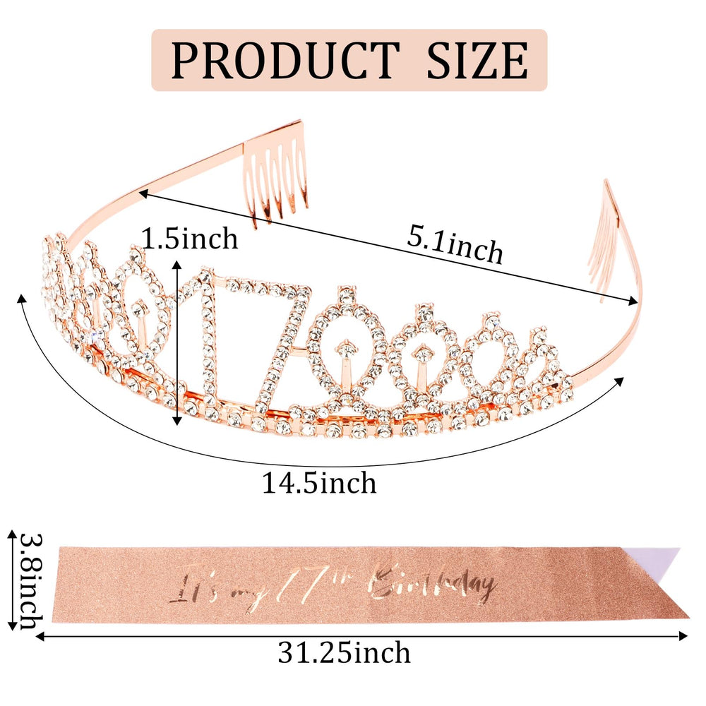 CIEHER adjustable rhinestone tiara with secure comb design