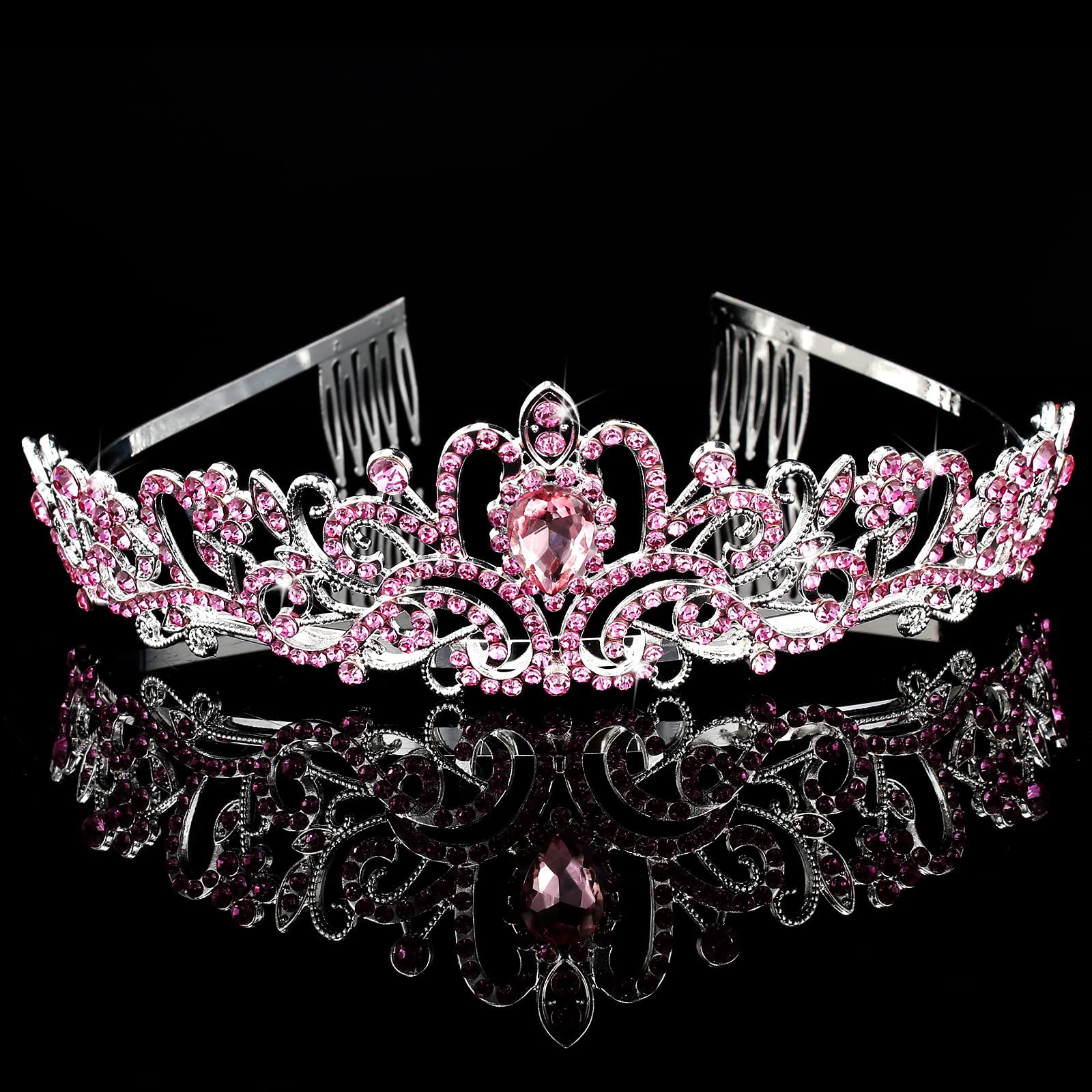 CIEHER birthday sash princess pink with glitter accents for outfits