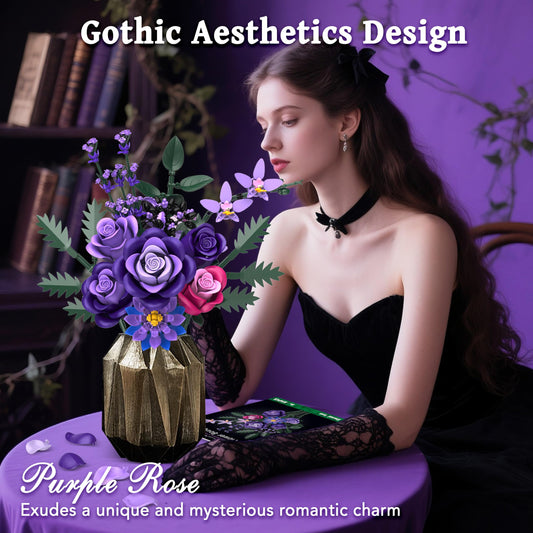 Ciesa 12-piece flower bouquet and leaves set for creative arrangements