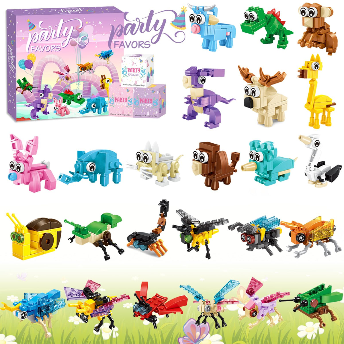 Ciesa building blocks dog for party favors and creative play at home.