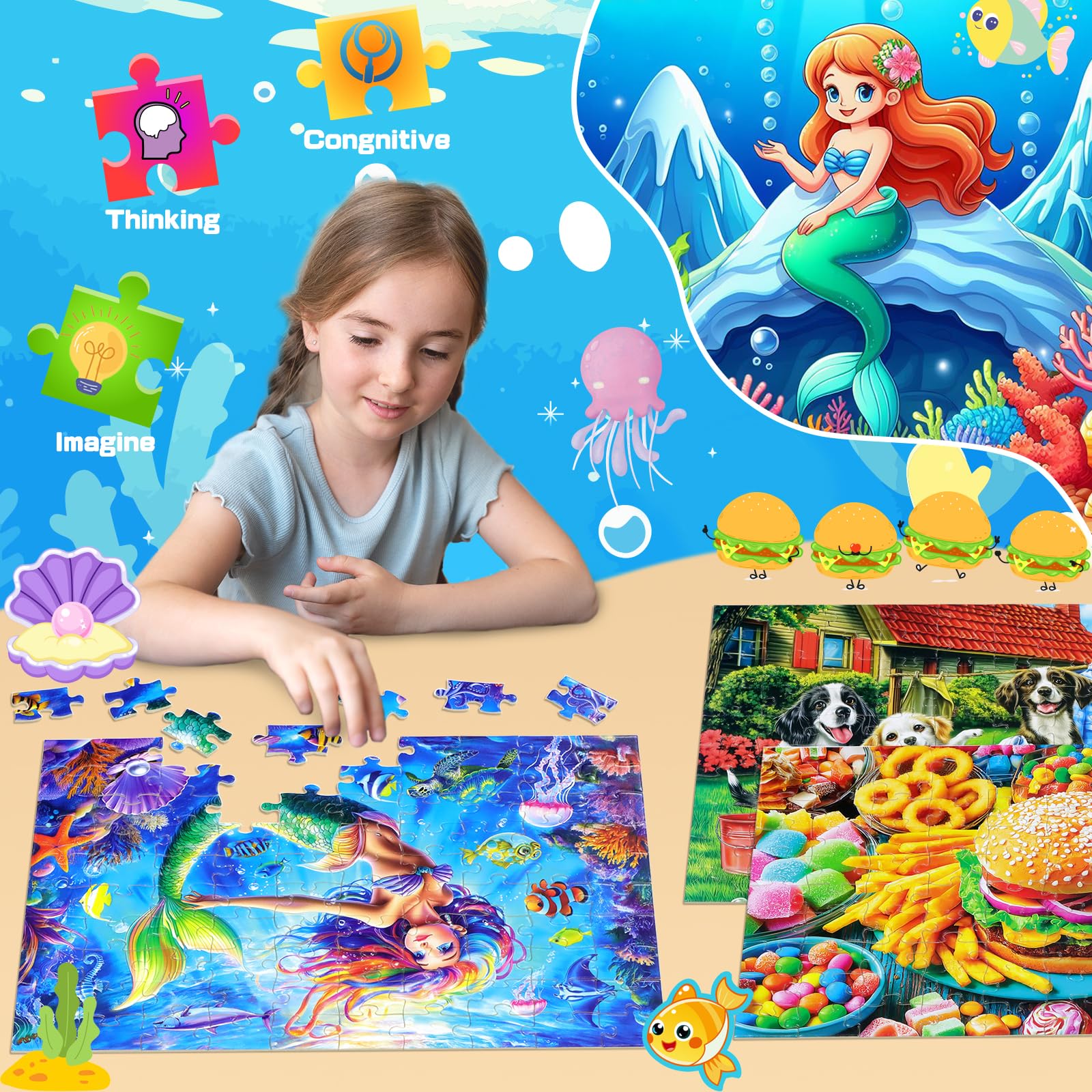 Ciesa snack art puzzle: engaging 100-piece design fosters patience and concentration