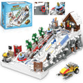 CinamixBrax winter ski resort slope scene promotes imaginative play and fine motor skills