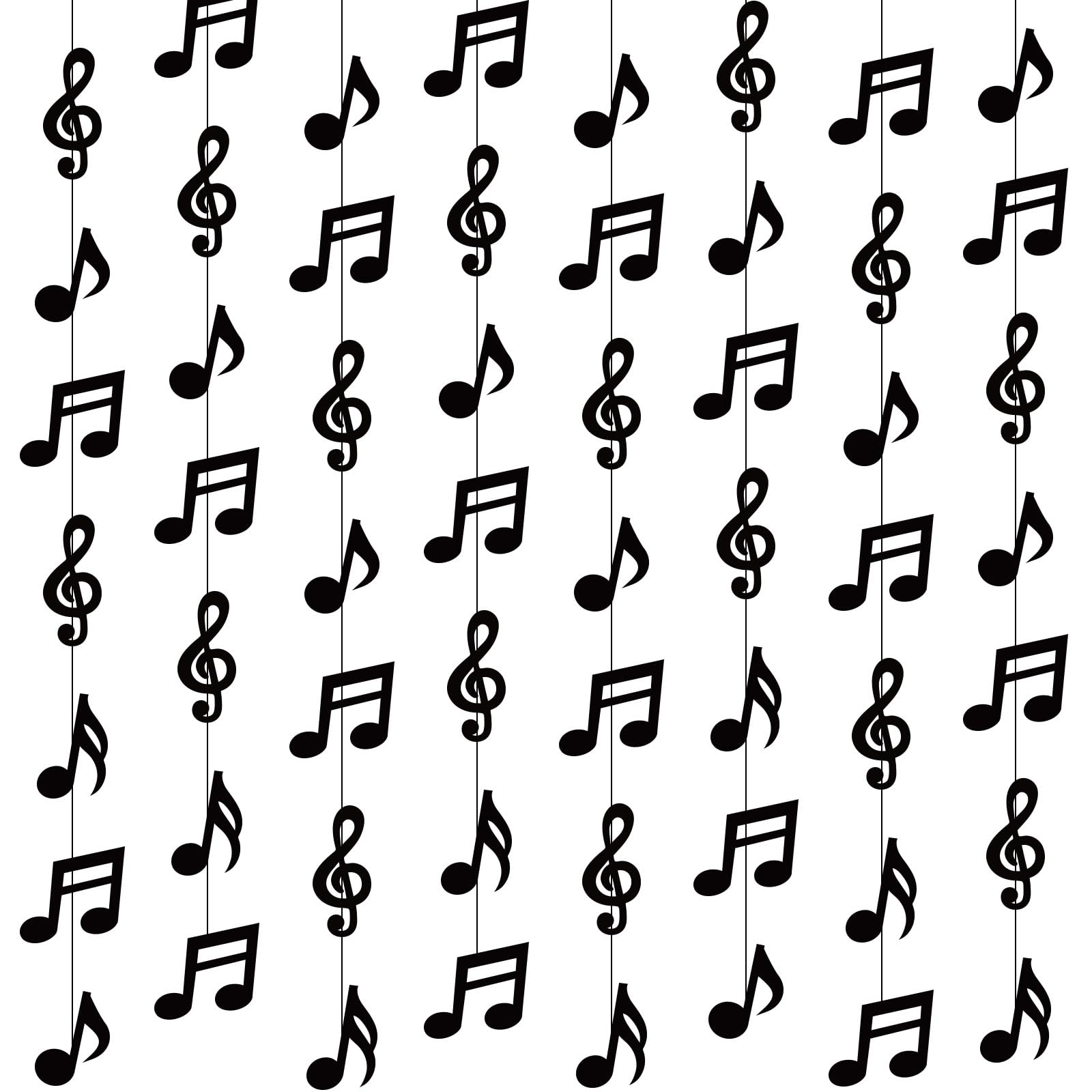 Cindeer 8-pcs music notes garland for festive party backdrops