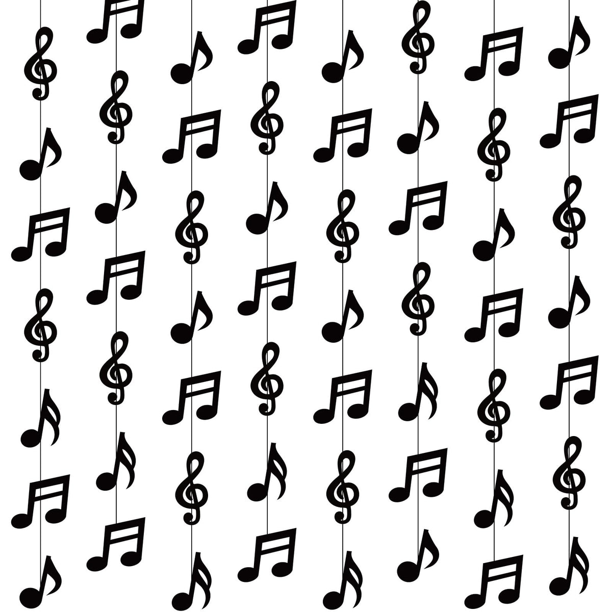 Cindeer 8-pcs music notes garland for festive party backdrops