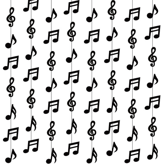 Cindeer 8-pcs music notes garland for festive party backdrops