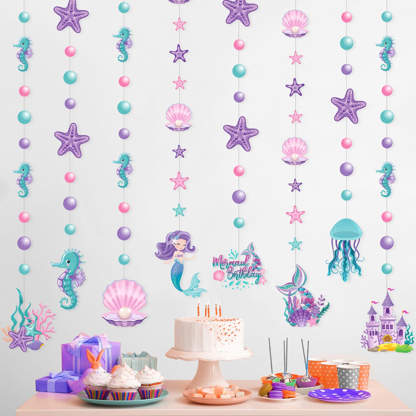 Cindeer ocean theme decor works for birthdays, baby showers, and celebrations.