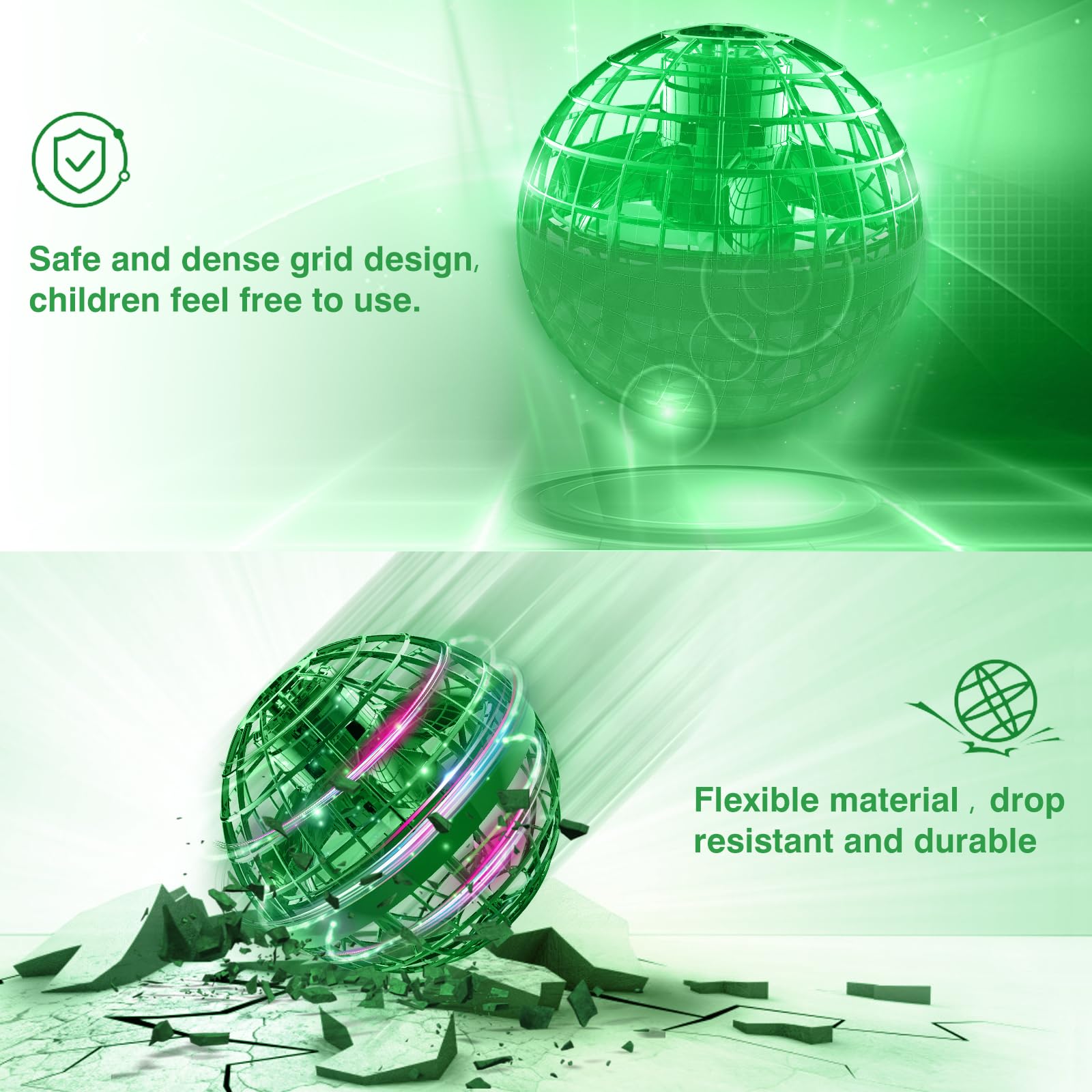 Ciniffo Flying Orb Ball 2025 durable ABS material withstands indoor play