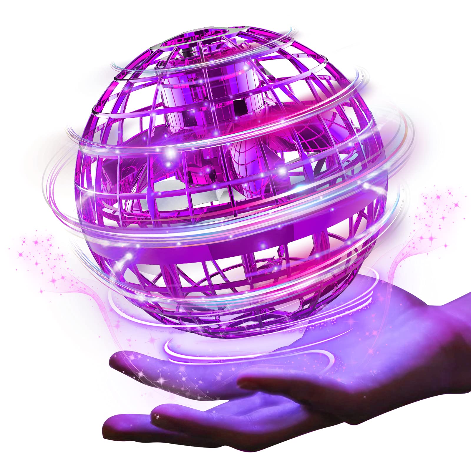 Ciniffo Flying Orb Ball Toy lights up as you control its flight indoors for immersive play.