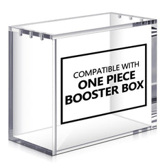 Cinnvoice acrylic display case side view showing a stackable booster-box display