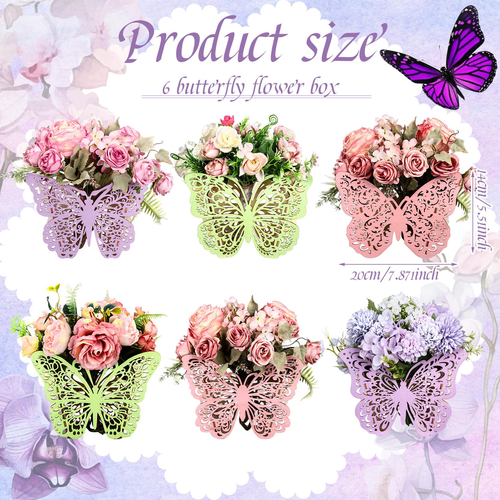 Cinnvoice wooden butterfly centerpiece green design perfect for birthday celebrations
