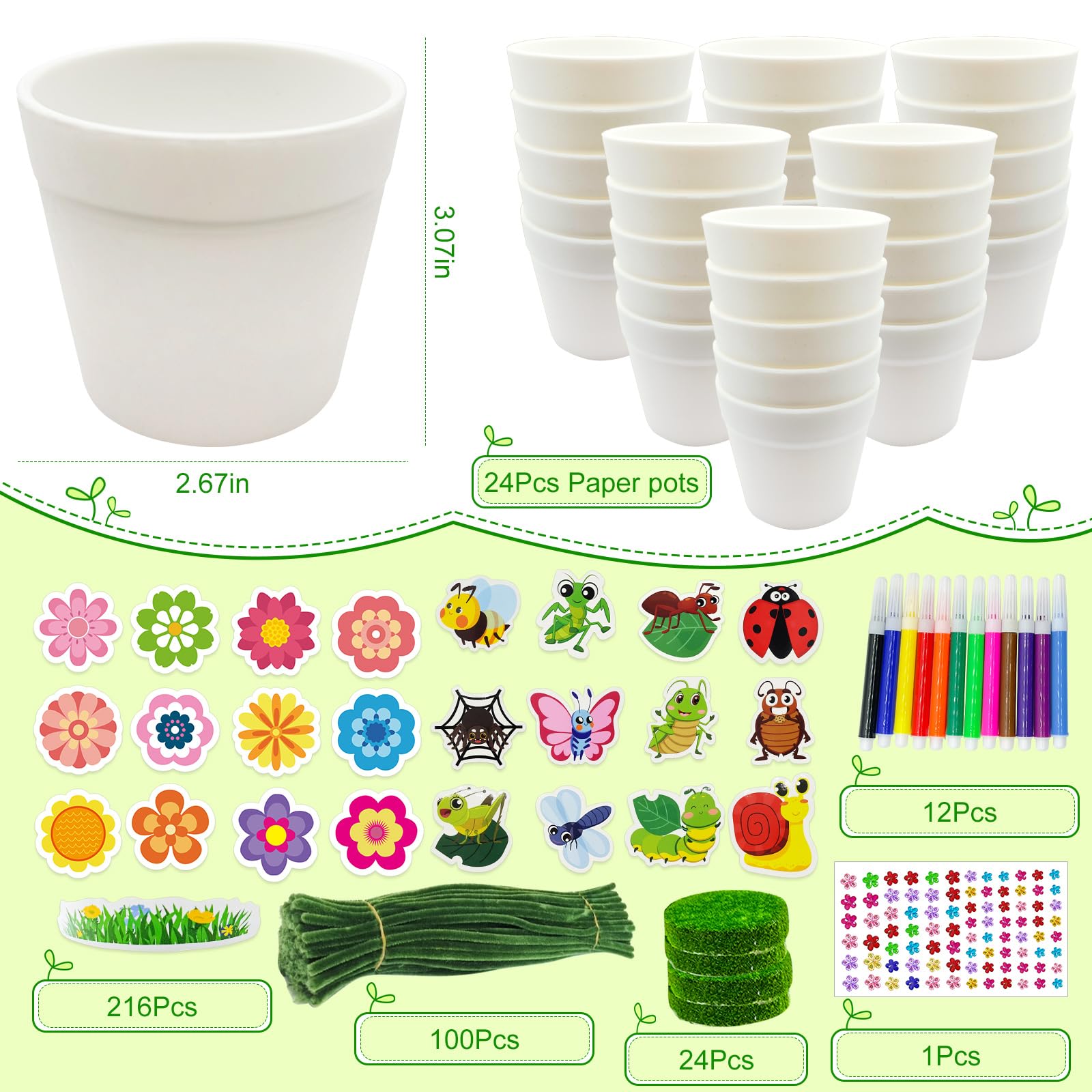 Cinrobiye self-adhesive foam stickers with cute designs for mess-free creativity.