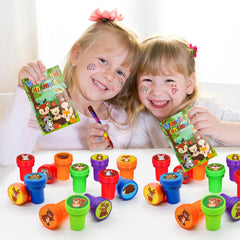Cinrobiye party favors stampers enhance gift bags and event decor.