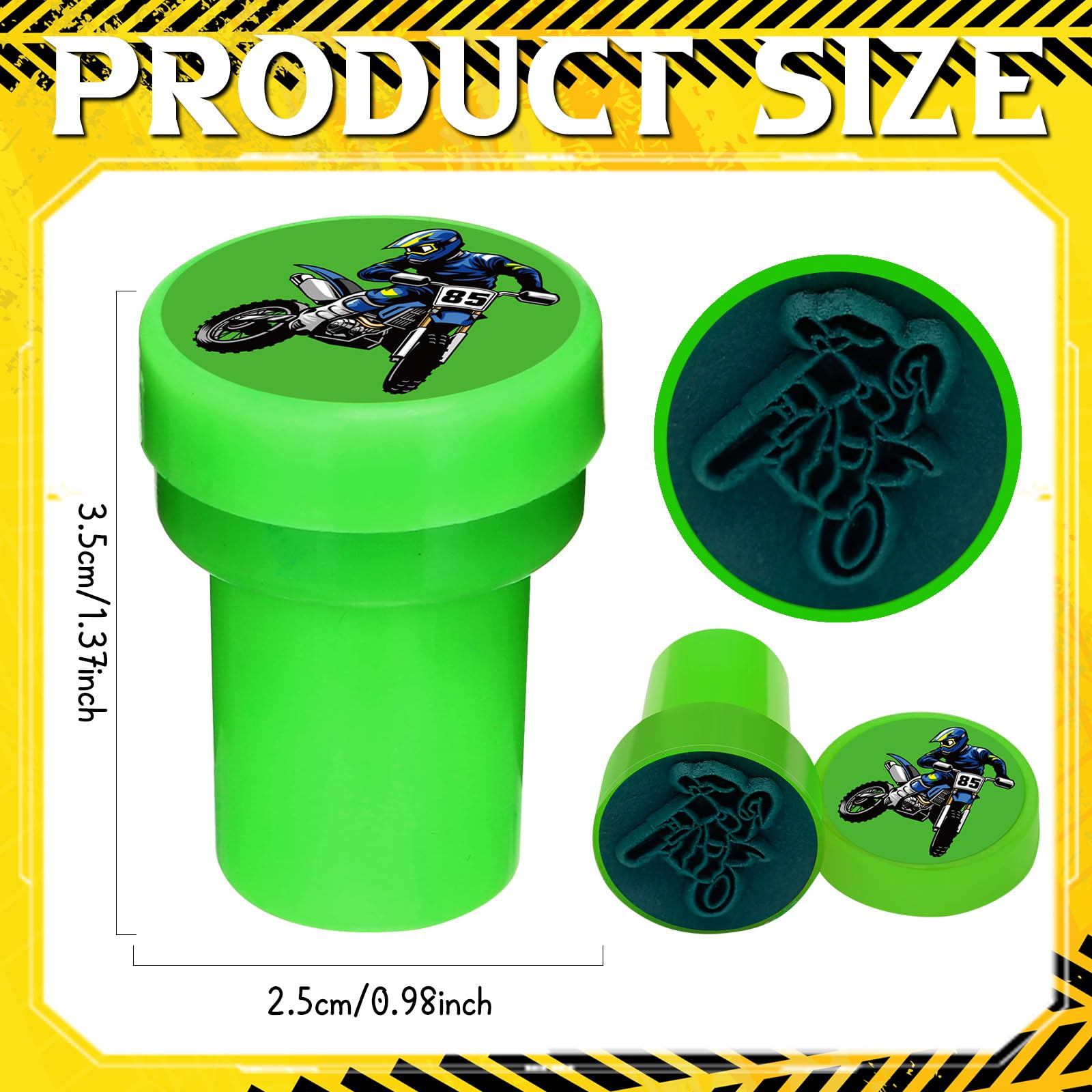Cinrobiye racing-favors stampers are pre-inked and ready for instant crafting.