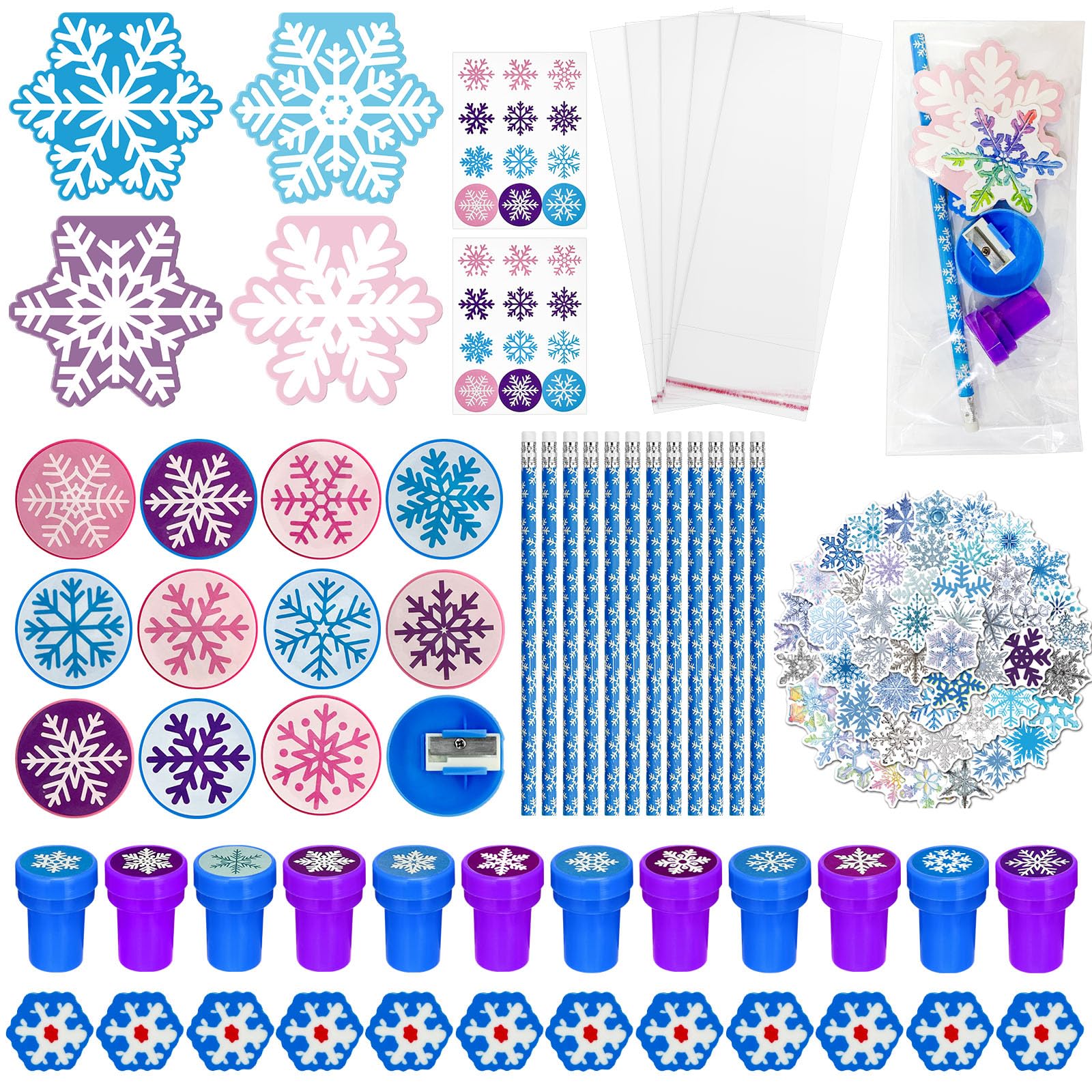 Cinrobiye snowflake notebooks for winter classroom rewards and learning